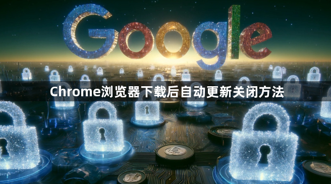 Chrome浏览器下载后自动更新关闭方法1