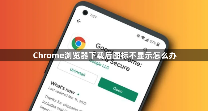 Chrome浏览器下载后图标不显示怎么办1