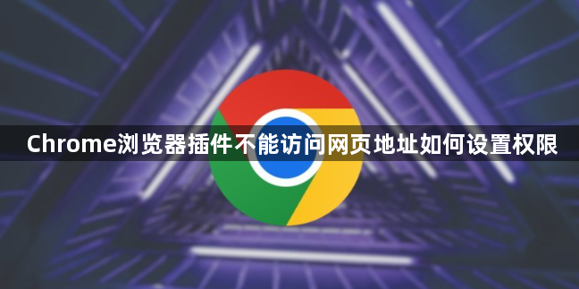 Chrome浏览器插件不能访问网页地址如何设置权限1